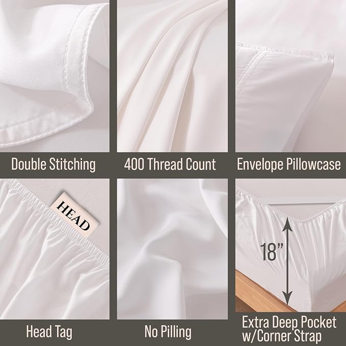 Bella Coterie Luxury Bamboo Viscose Full Size Sheet Set | 100% Organically - Image 3