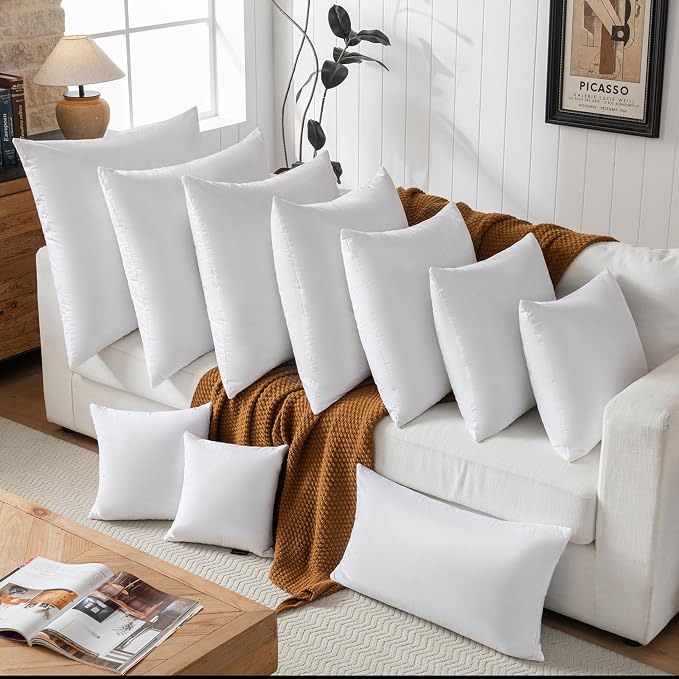 26x26 Euro Throw Pillow Inserts-Down Feather Pillow Inserts-Cotton Fabric-Set - Image 5