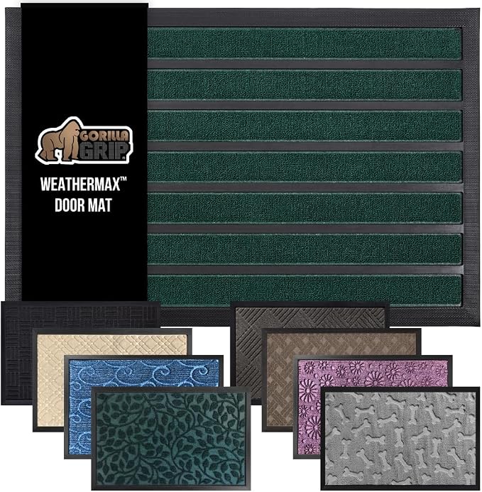 GORILLA GRIP 100% Waterproof All-Season WeatherMax Doormat US Designed Natural by GorillaGrip