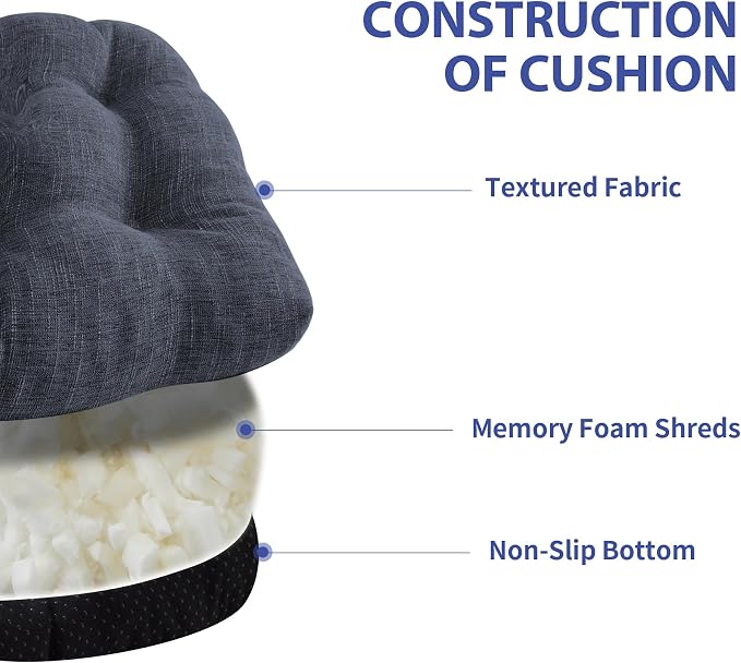 Chair Cushions for Dining Chairs Set of 6, Kitchen Chair Cushions, Chair Pads - Image 3