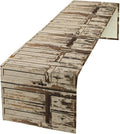 Barn Door Table Runner Rustic Wood Wooden Brown Farmhouse Door Western Country by ZhiRain