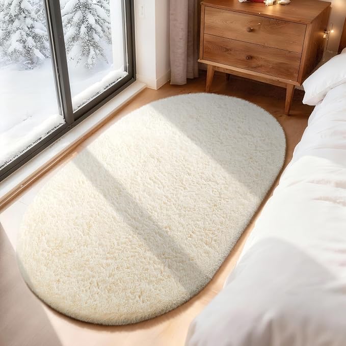 Ophanie 3x5 Oval Rug, Bedside Preppy Dorm Area Rug, College Essentials Non Slip - Image 5
