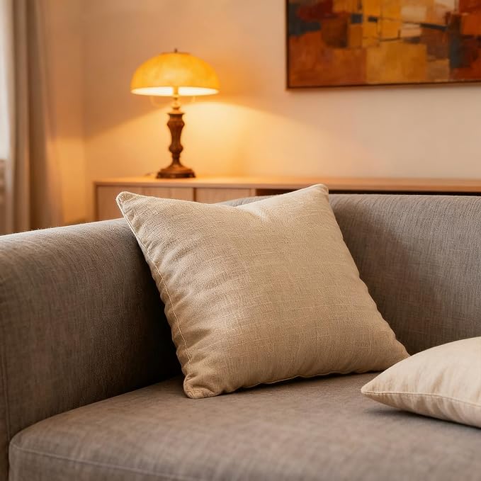Throw Couch Pillow with Insert 18x18 Inches Set of 2 Square, Cute Modern Home - Image 3