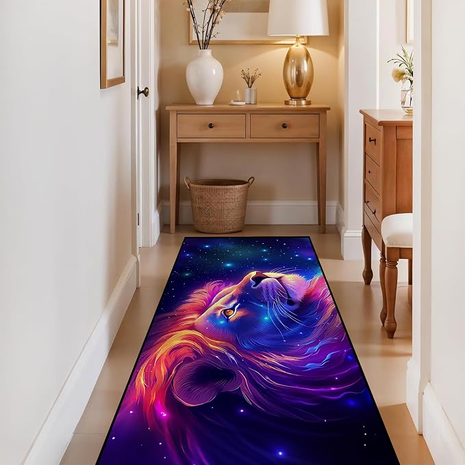 Galaxy Lion Rug 3D Fierce Lions Area Rugs - Image 8