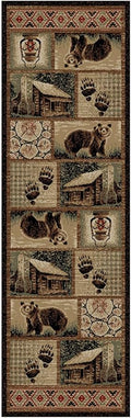 Mabyberry Rug HS9661 2X8 Cabin Hideaway Brown Area Rug by Mayberry+Rug