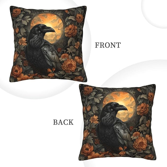 Mystical Raven Art Print Decor, William Morris Abstract Vintage Floral Design - Image 2