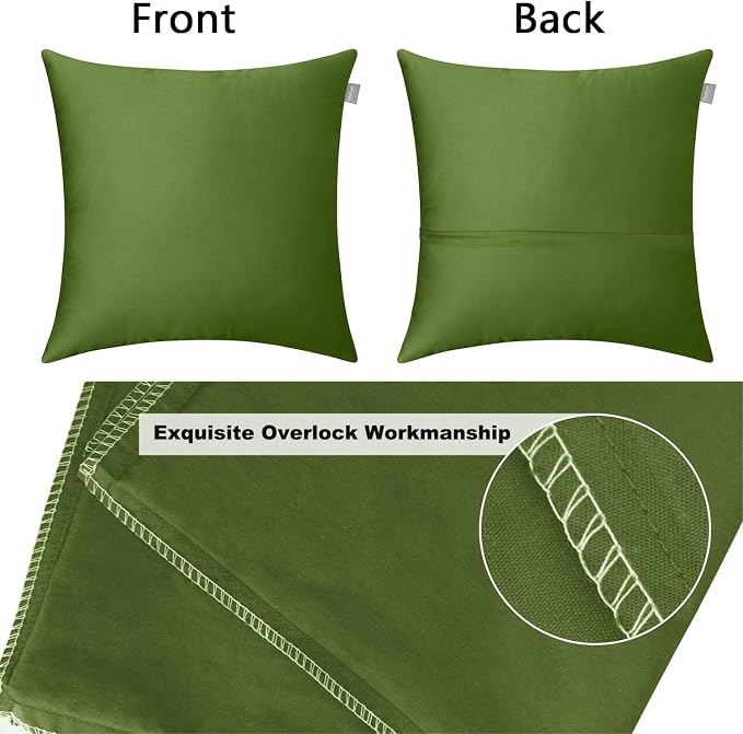 Thmyo 4-Pack 100% Cotton Comfortable Solid Decorative Throw Pillow Case - Image 6