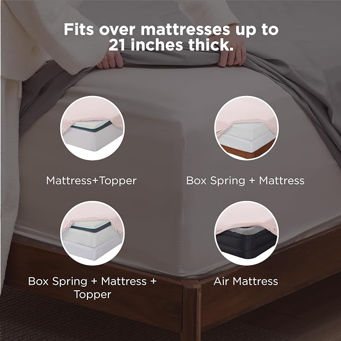 Bedsure Deep Pocket Twin Sheets Set - Image 2