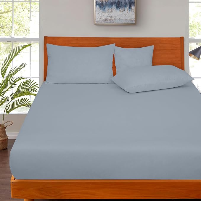 ROYALE LINENS 300 Thread Count 100% Long Staple Combed Cotton Fitted Sheet Twin - Image 5
