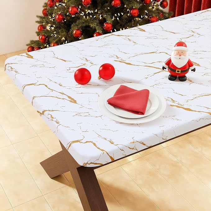 Smiry Rectangle Picnic Tablecloth, Wipeable Flannel Backed Table Covers by Smiry