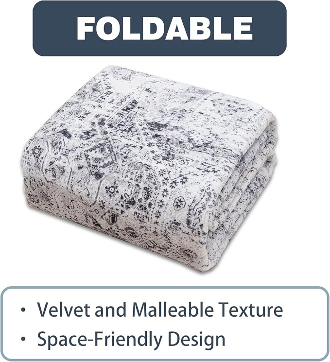 Area Rug 5×7, Vintage Boho Rug, Ultra-Soft Low Pile, Non Slip, Stain Resistant - Image 6