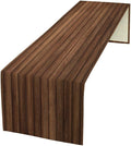 Wood Table Runner Brown Plank Wooden Barn Door Farmhouse Kitchen Dinner Runner by ZhiRain