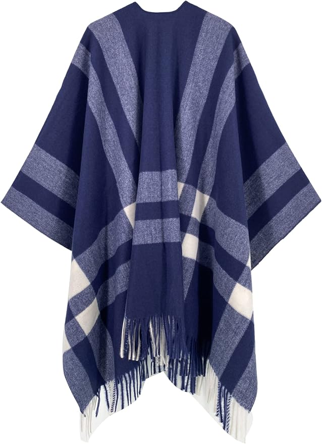 Breezy Lane Women's Shawl Wraps Warm Poncho Ruana Wrap Cardigan - Image 3