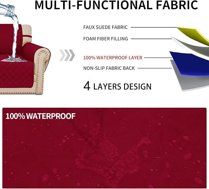 Easy-Going Waterproof Oversized Loveseat Covers Leakproof Couch Cover - Image 3