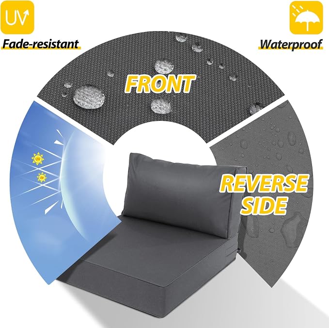 AAAAAcessories Outdoor Deep Seat Cushions, Waterproof, Fade-Resistant Patio - Image 3