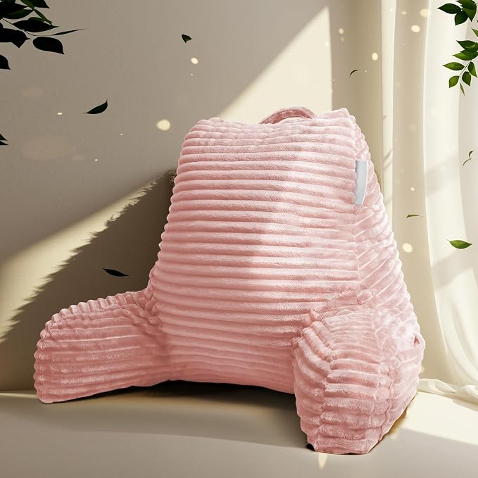 Hearth & Harbor Reading Pillow for Bed Adult – Back Pillow for Sitting in Bed - Image 2