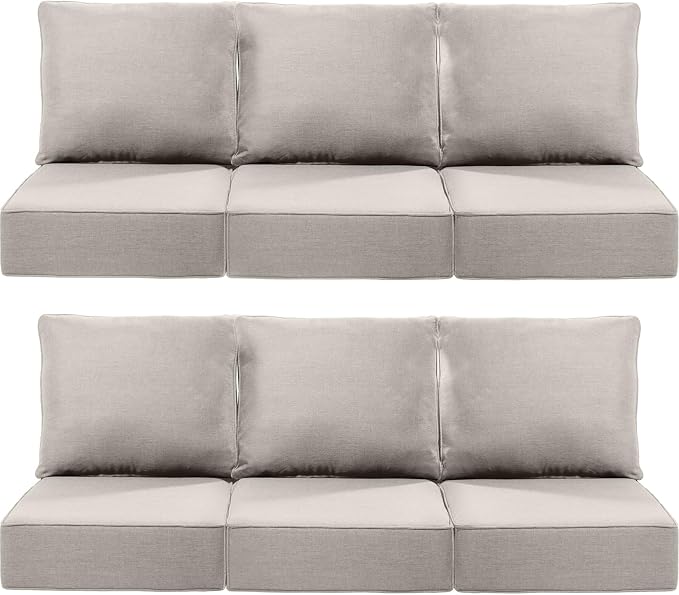 Luxury 24x24x6 Inch Outdoor Furniture Cushions Set of 6 by ACTREST
