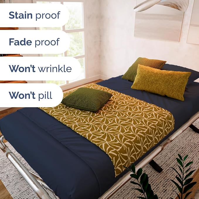 Cot Sheet Set 33” x 75” – 4 Piece Cot Size Twin Mattress Sheets – Ideal - Image 8