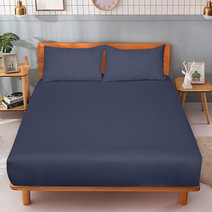 ROYALE LINENS 300 Thread Count 100% Long Staple Combed Cotton Fitted Sheet King - Image 9