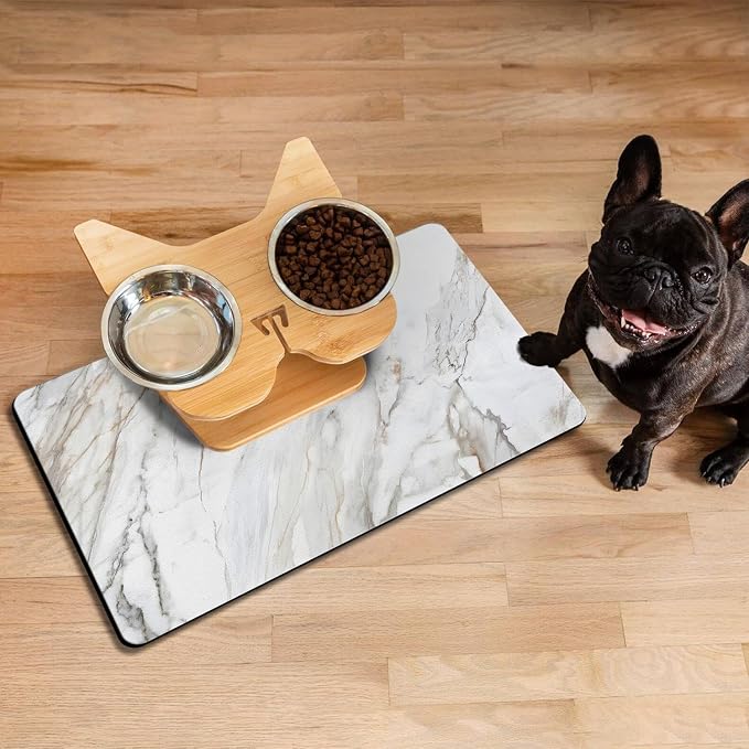 Dog Food Mats for Floors Absorbent, Pet Cat Food Mat - Image 2