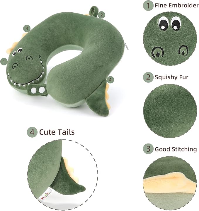 Niuniu Daddy Crocodile Kids Travel Neck Pillows - Image 5