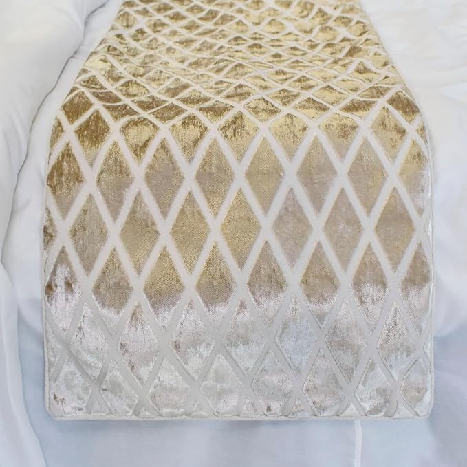 The HomeCentric King/Queen/Twin Ivory Decorative Bed Runner Full 68"x18" Bed - Image 4