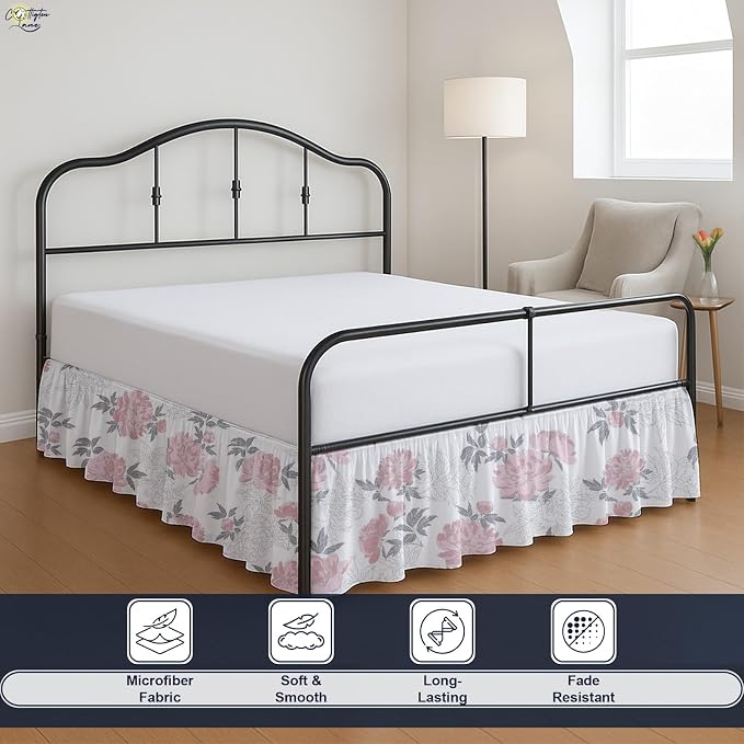 Cottington Lane Ruffled Bed Skirt Twin Size - Image 3
