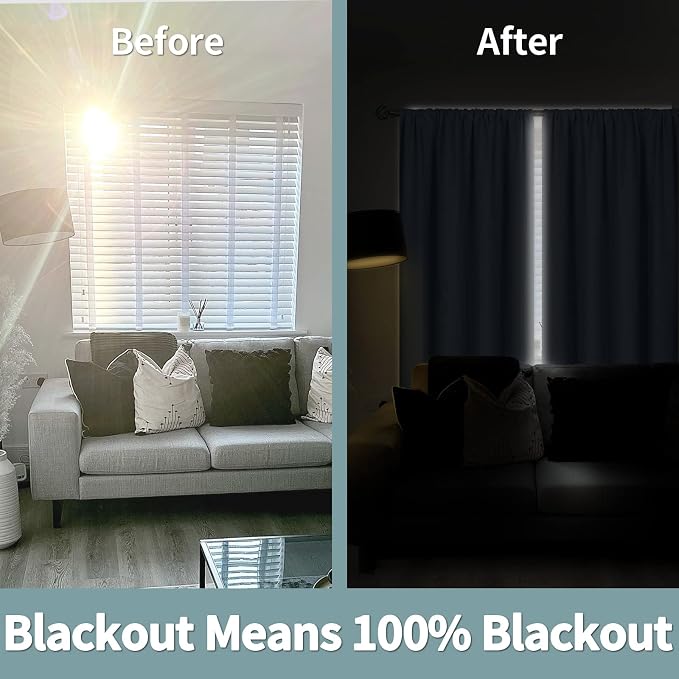 BGment Blackout Curtains for Bedroom 2 Panels Set, 100% Black Out Bedroom - Image 3