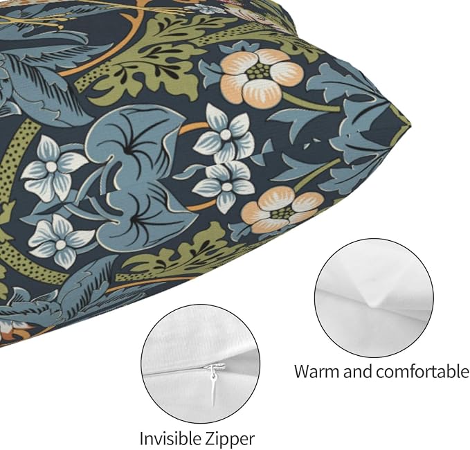 William Morris Vintage Floral Bird Strawberry Thief 20x12 inches Pillow Cover - Image 3