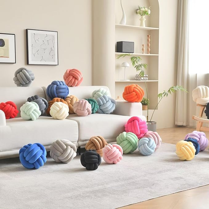 Decorative Throw Knot Pillow Ball - Image 5