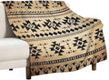 Tribal Aztec Throw Blanket, Southwestern Native Blanket, Vintage Ethnic by JanJCurt