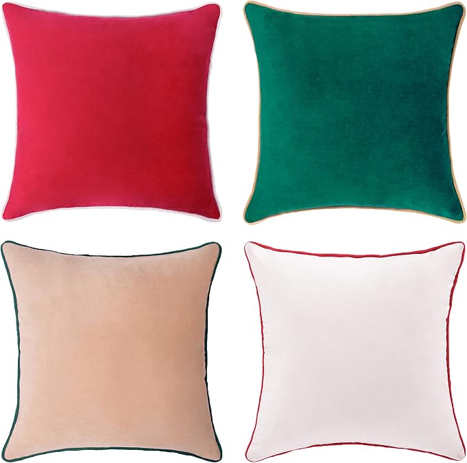 MONDAY MOOSE Christmas Decorative Throw Pillow Covers Cushion Cases, Mix and by MondayMoose