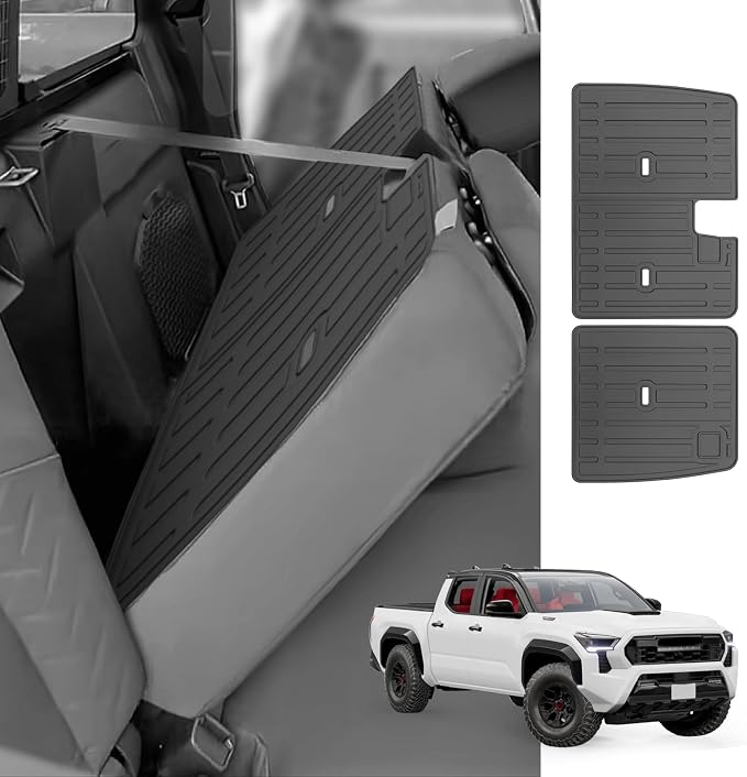 Custom for 2024 2025 2026 Toyota Tacoma Double Cab Rear Seat Backrest Mats All - Image 2