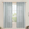 LAMIT Greyish Blue Linen Curtains by LAMIT