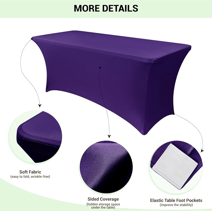Obstal 8Ft Stretch Spandex Table Cover - Image 3