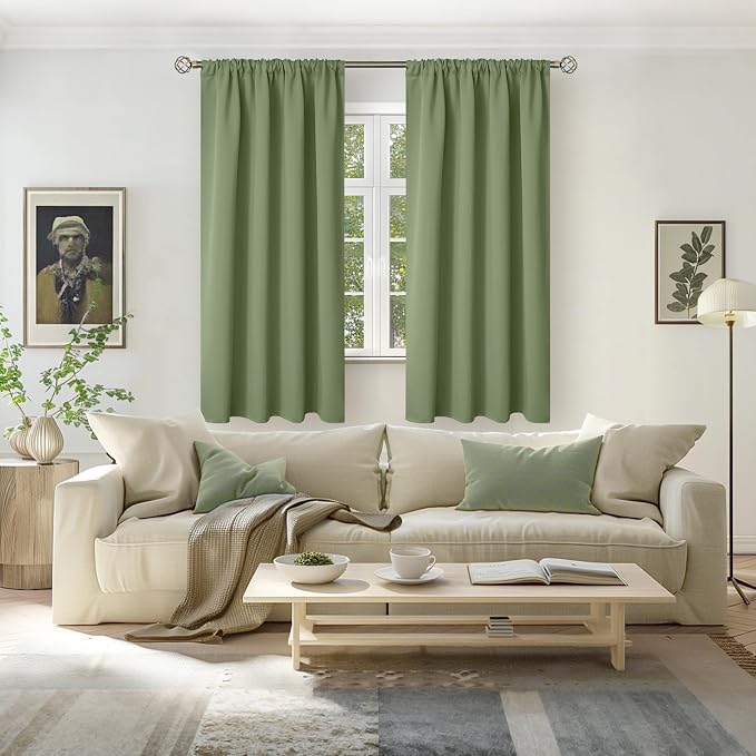 BGment Olive Green Blackout Curtains - Image 2