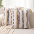 Boho Throw Pillow Covers 18x18 Set of 2 Woven Tufted Farmhouse Pillows Cover by Unknown