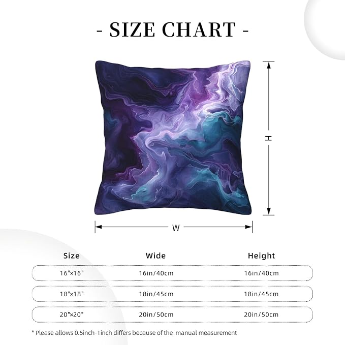 Purple Teal Turquoise Galaxy Nebulous 18x18 inches Throw Pillow Covers Cozy - Image 3
