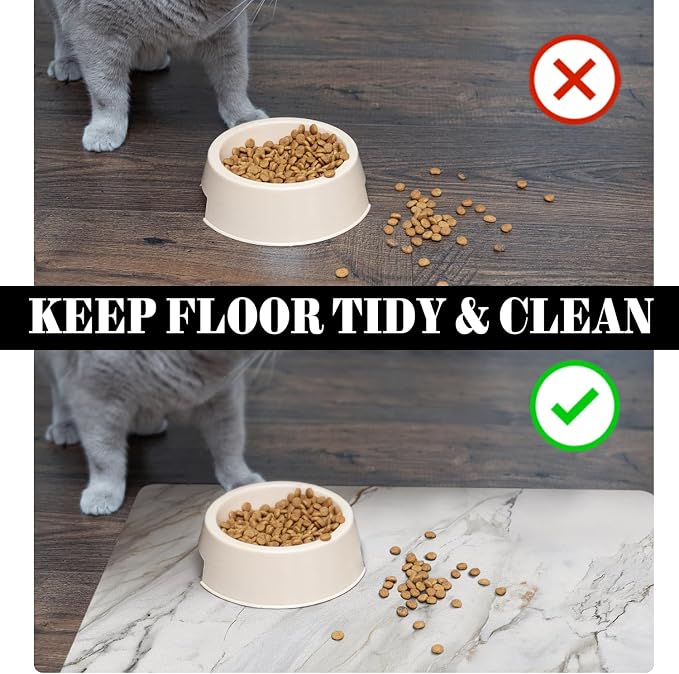Dog Food Mats for Floors Absorbent, Pet Cat Food Mat - Image 3