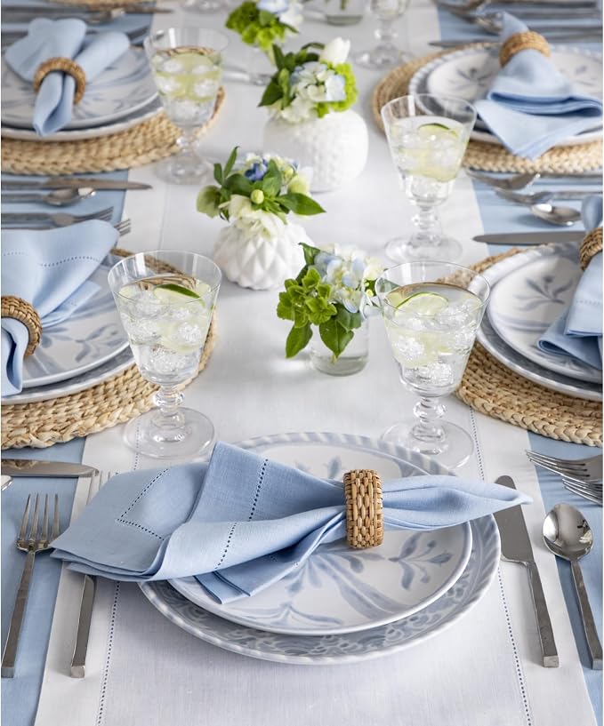 Solino Home Linen White Table Runner 72 Inches Long - Image 9
