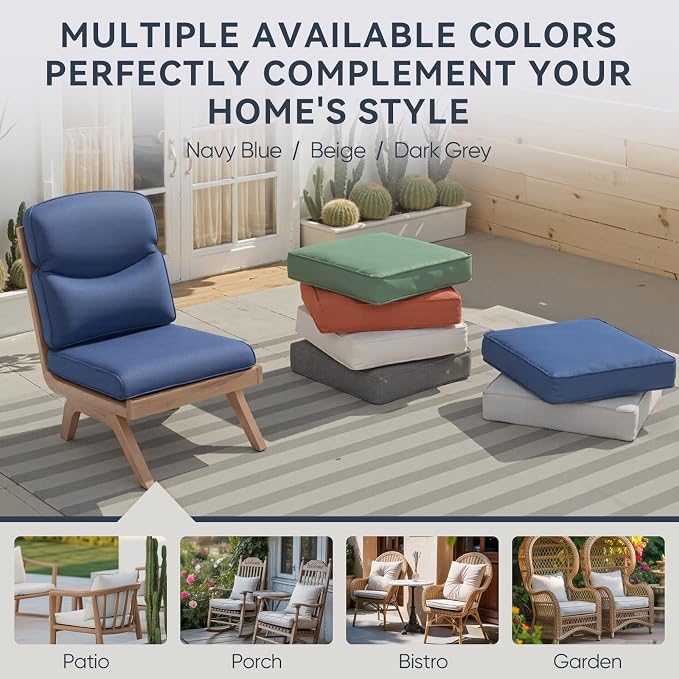 Outdoor Chair Cushions 3 Packs - Image 8