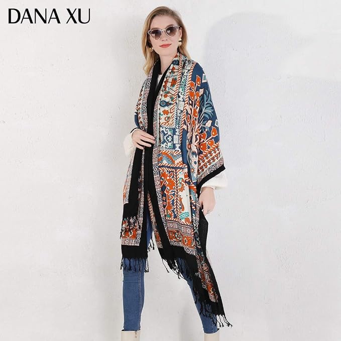 DANA XU 100% Merino Wool Pashmina Shawl - Image 8