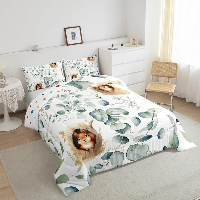 Erosebridal Kawaii Squirrel Queen Bedding Sets - Image 5