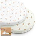 2-Pack Organic Bassinet Sheets for Girls, Boys by KeaBabies