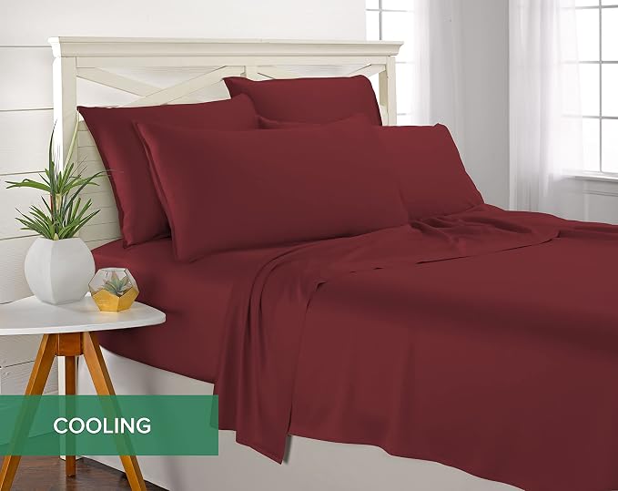 Pure Bamboo Queen Sheets, Genuine 100% Organic Viscose Derived from Bamboo Bed - Image 5