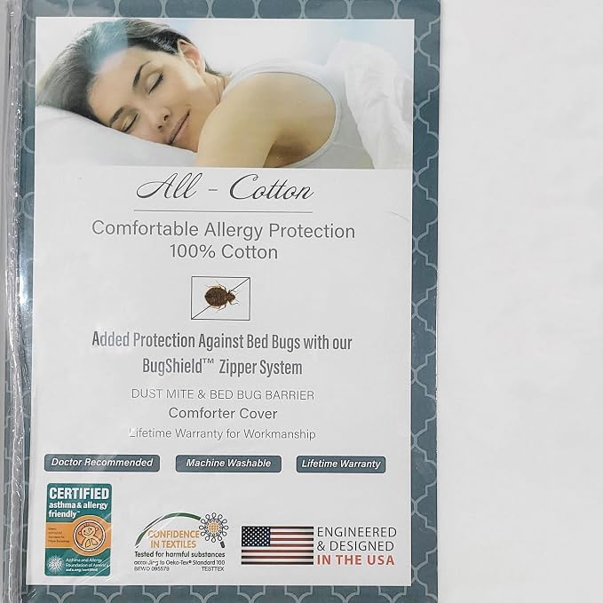 National Allergy Premium 100% Cotton Duvet Comforter Protector by NationalAllergy