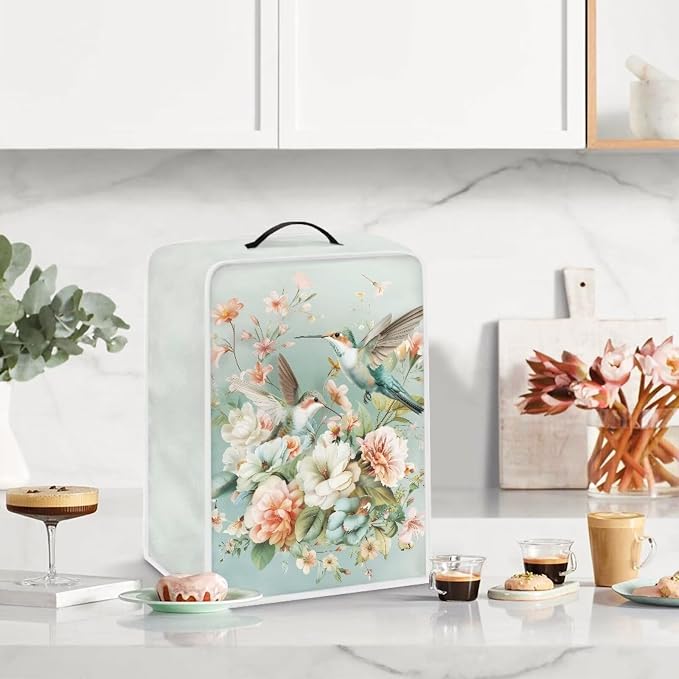Coffee Maker Covers, Hummingbird Floral Coffee Machine Dust Covers - Image 2