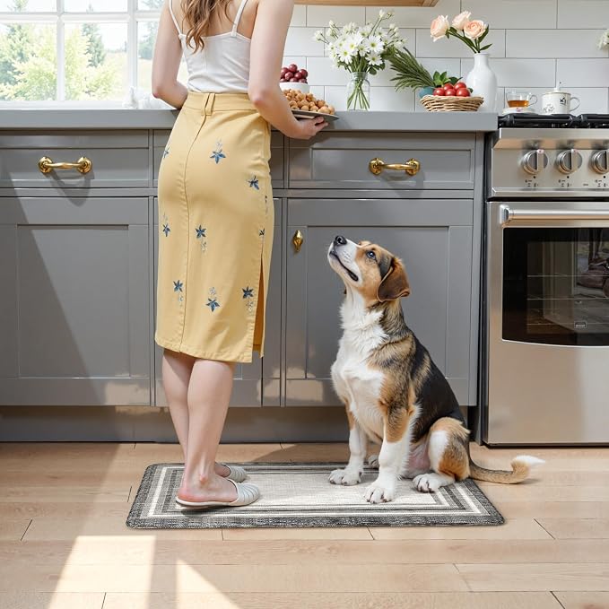 KIMODE Anti Fatigue Kitchen Mat, 17.3"x29" Cushioned Kitchen Rug, Non Slip - Image 8