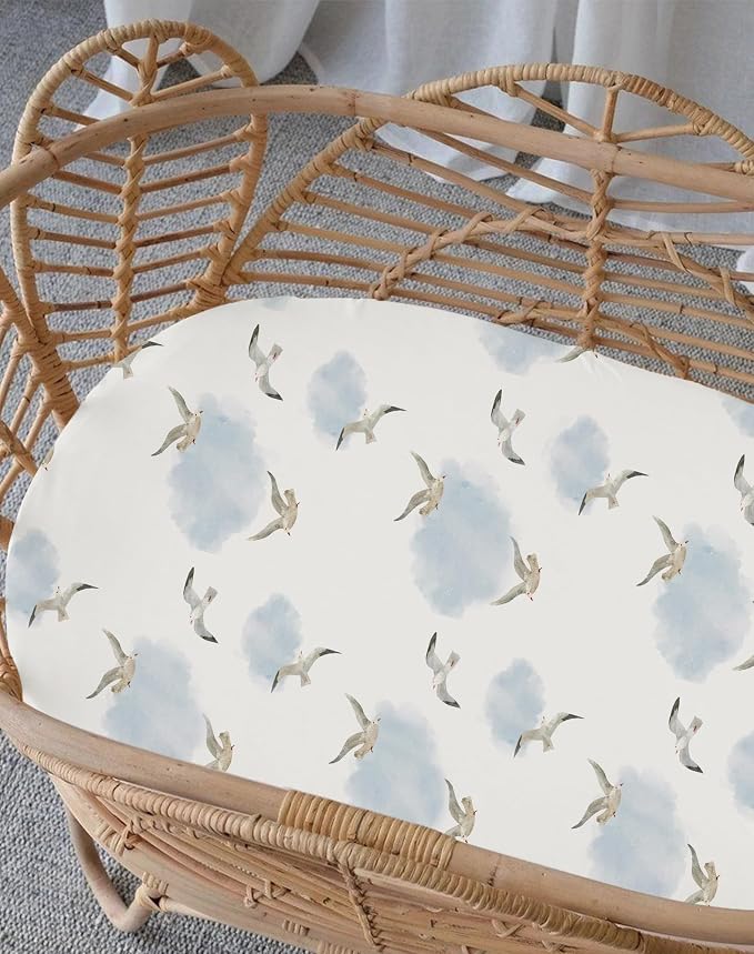 Bassinet Sheets for Baby Girls Boys 2 Pack, Fitted Baby Mattress Sheet for - Image 3