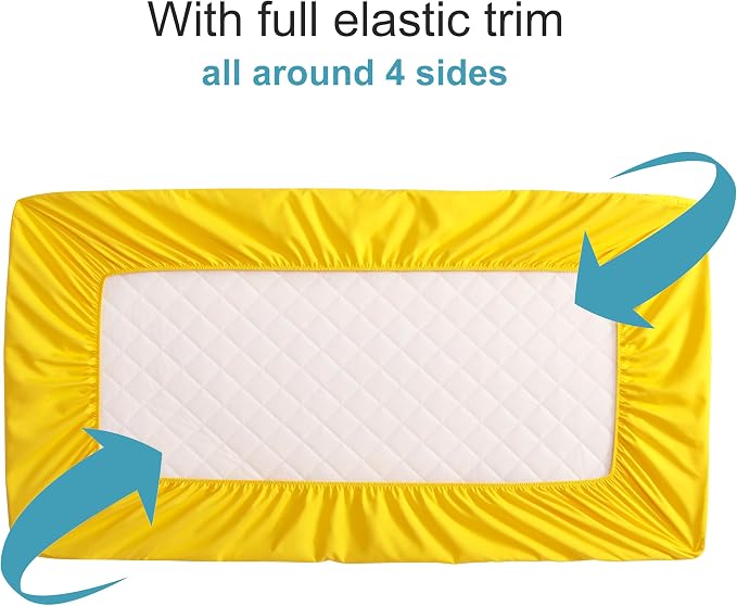 NTBAY 2 Pack Waterproof Crib Mattress Protector, Quilted 28"x52" Toddler Fitted - Image 2